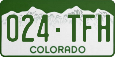 CO license plate 024TFH