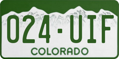 CO license plate 024UIF