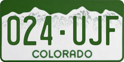CO license plate 024UJF