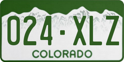 CO license plate 024XLZ