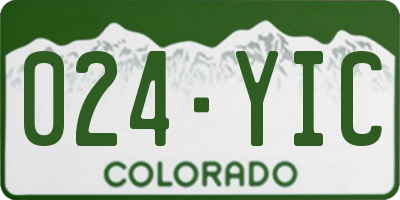 CO license plate 024YIC