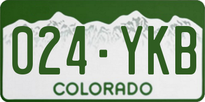 CO license plate 024YKB