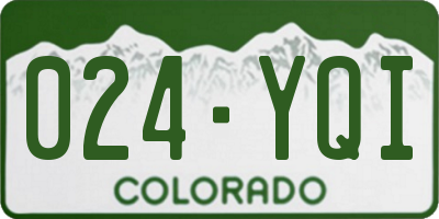 CO license plate 024YQI