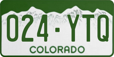 CO license plate 024YTQ