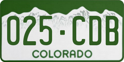 CO license plate 025CDB