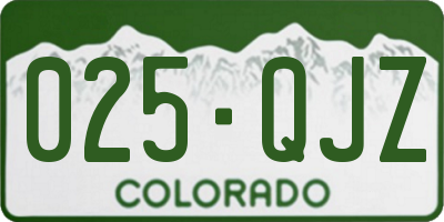 CO license plate 025QJZ