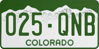 CO license plate 025QNB
