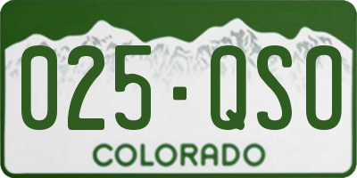 CO license plate 025QSO