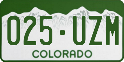 CO license plate 025UZM