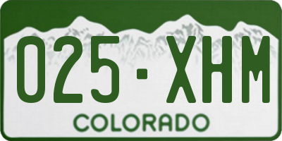 CO license plate 025XHM