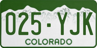 CO license plate 025YJK