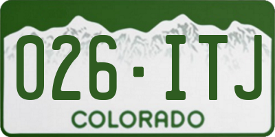 CO license plate 026ITJ