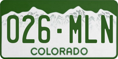 CO license plate 026MLN