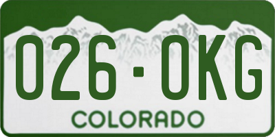 CO license plate 026OKG