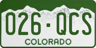 CO license plate 026QCS