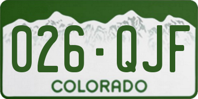 CO license plate 026QJF
