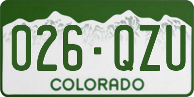 CO license plate 026QZU
