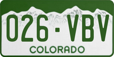 CO license plate 026VBV