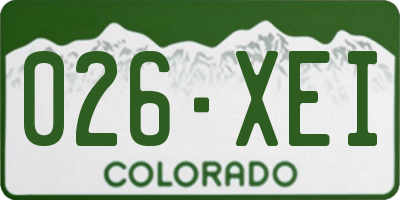 CO license plate 026XEI