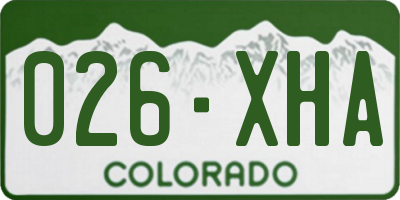 CO license plate 026XHA