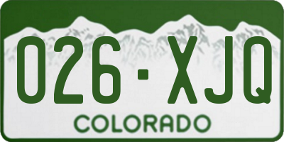 CO license plate 026XJQ