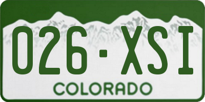 CO license plate 026XSI