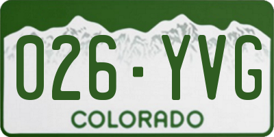 CO license plate 026YVG