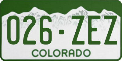 CO license plate 026ZEZ