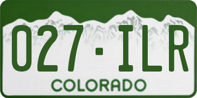 CO license plate 027ILR
