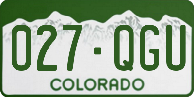 CO license plate 027QGU