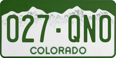 CO license plate 027QNO