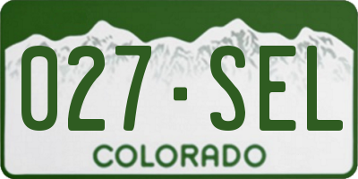 CO license plate 027SEL