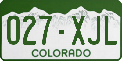 CO license plate 027XJL