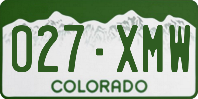 CO license plate 027XMW