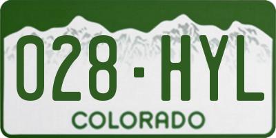 CO license plate 028HYL