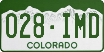 CO license plate 028IMD