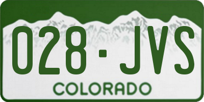 CO license plate 028JVS
