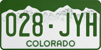 CO license plate 028JYH
