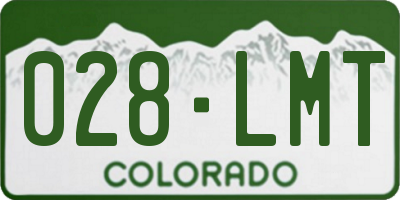 CO license plate 028LMT
