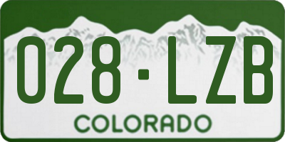 CO license plate 028LZB