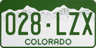 CO license plate 028LZX