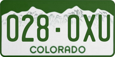 CO license plate 028OXU