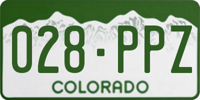 CO license plate 028PPZ