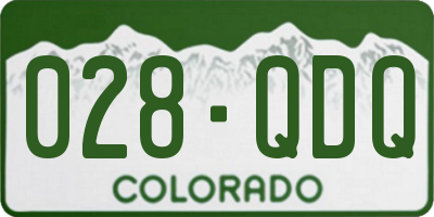 CO license plate 028QDQ