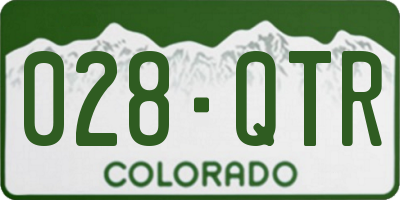 CO license plate 028QTR