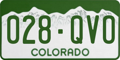 CO license plate 028QVO