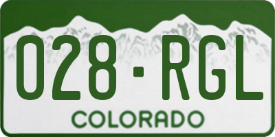 CO license plate 028RGL
