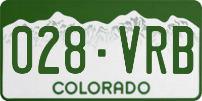 CO license plate 028VRB