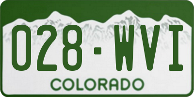 CO license plate 028WVI