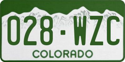 CO license plate 028WZC